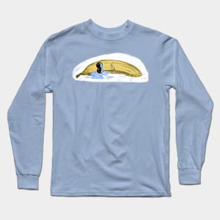 Lonely Crying Banana Lying Down You Hurt My Peelings Long Sleeve T-Shirt